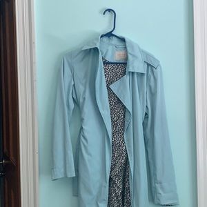 ZARA LIGHT BLUE RAIN COAT